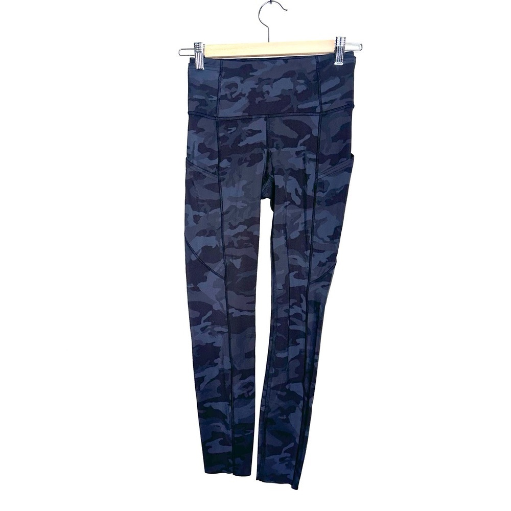Lululemon Fast and Free High-Rise 7 Pocket Crop Tight 24” Camo Size 4 W5BXRS